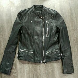Zara 100% leather jacket